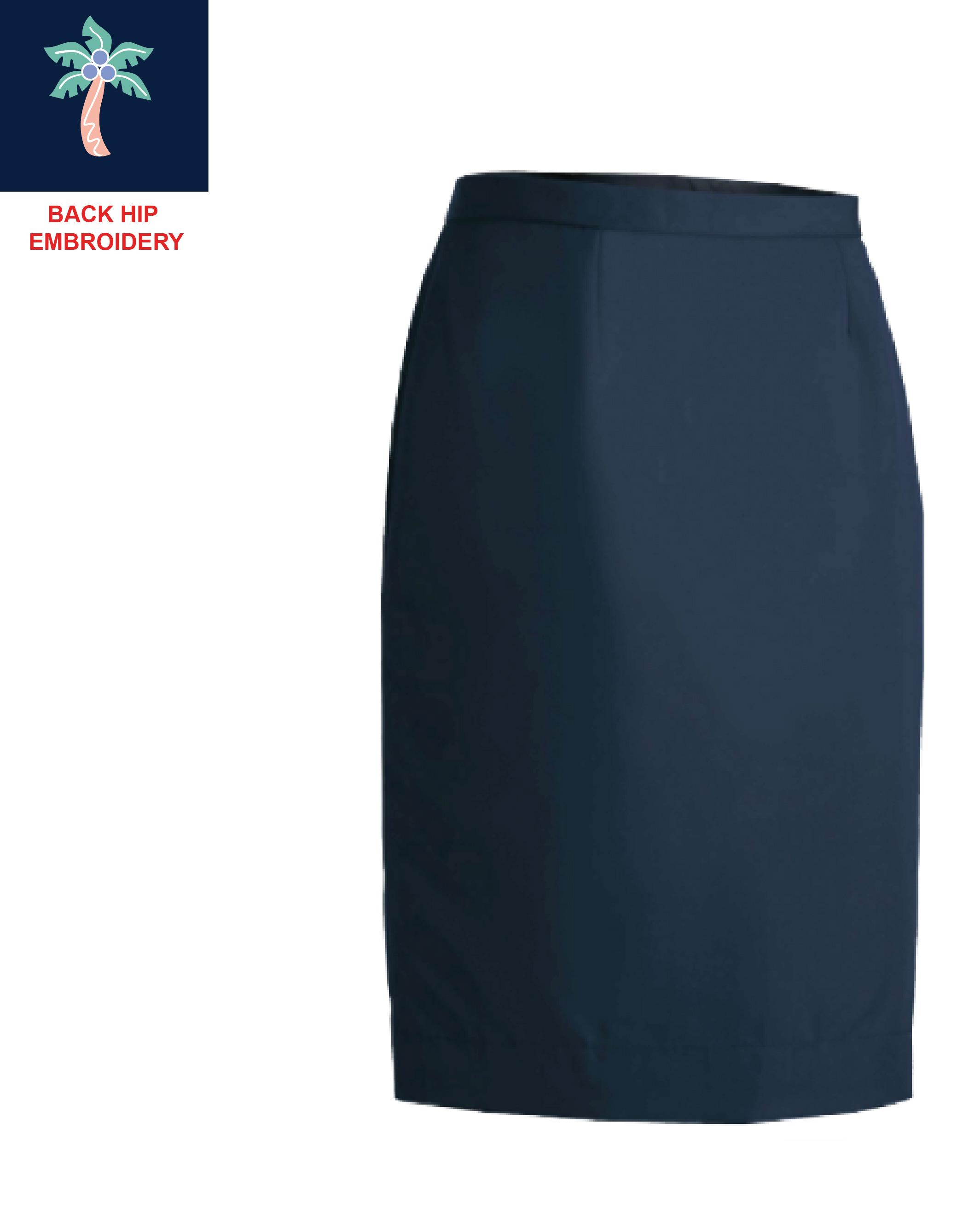 Ladies Polyester Straight Skirt - Bus Operator